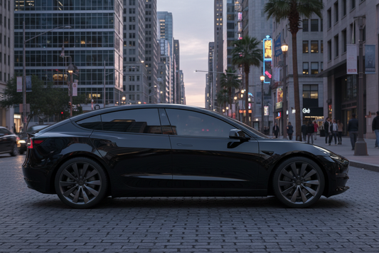 2025 tesla 3 with dark windows