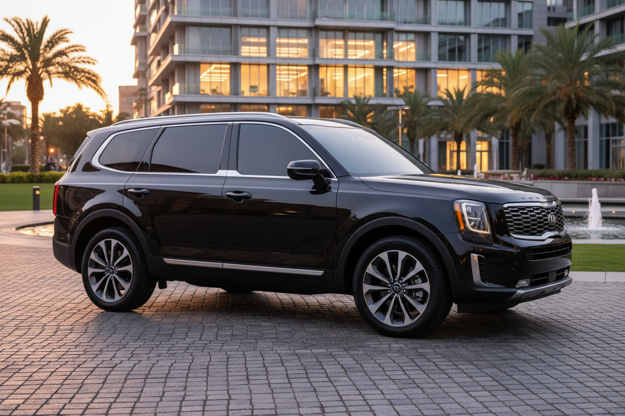 nice kia telluride with dar windows